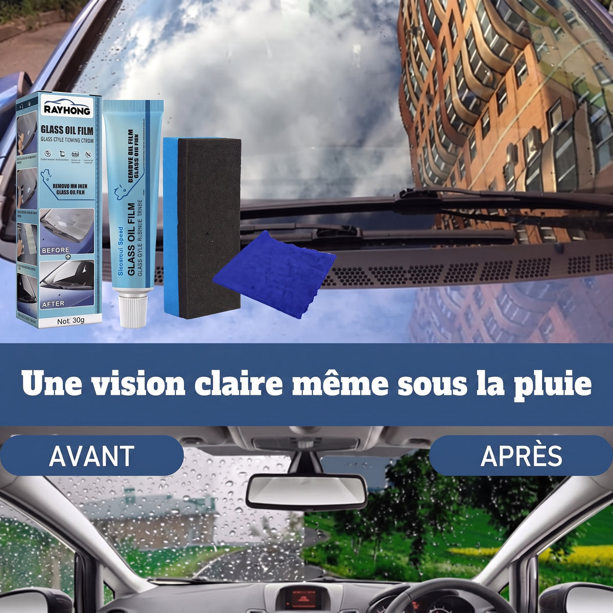 1+1 OFFERT · AUJOURD'HUI · ClearView™ · Dégraissant pour Vitres