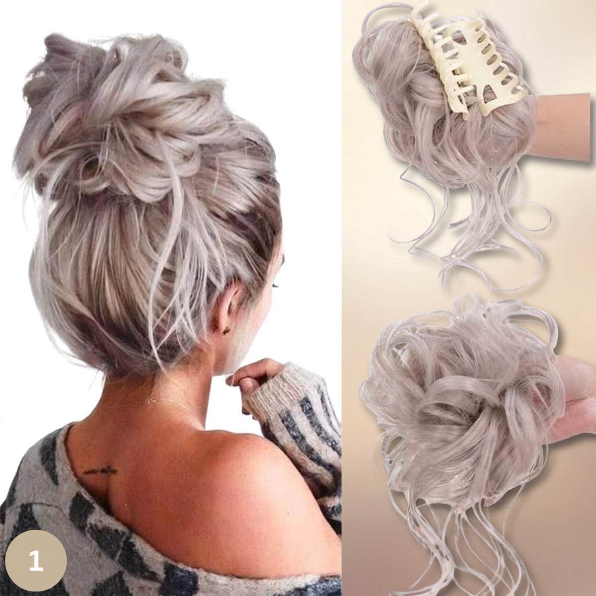 -50 % · OFFRE LIMITÉE · Clip'nBun™ · Fini les bad hair days, place à l’élégance !