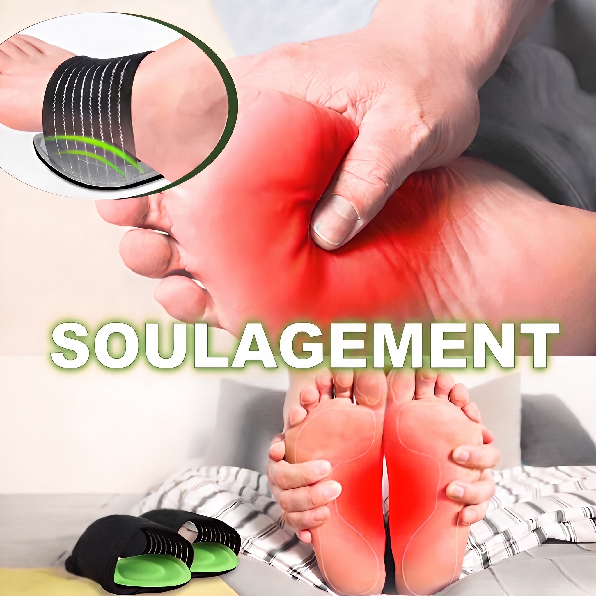 -50 % · OFFRE LIMITÉE · StepRelief™ · Soutien orthopédique de la voûte plantaire