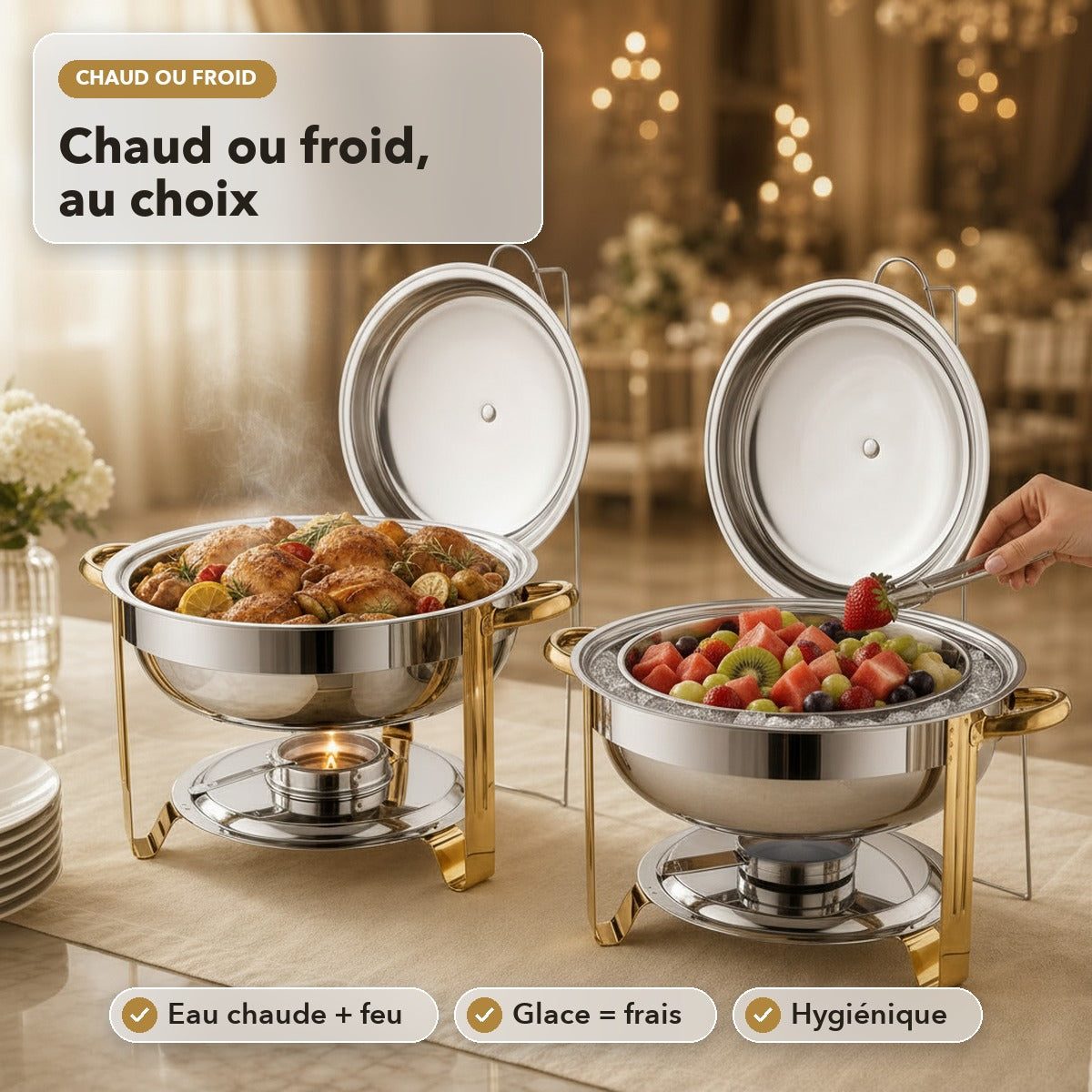-50 % · OFFRE LIMITÉE · HeatServe™ · Chauffe-plat buffet 4,5 L