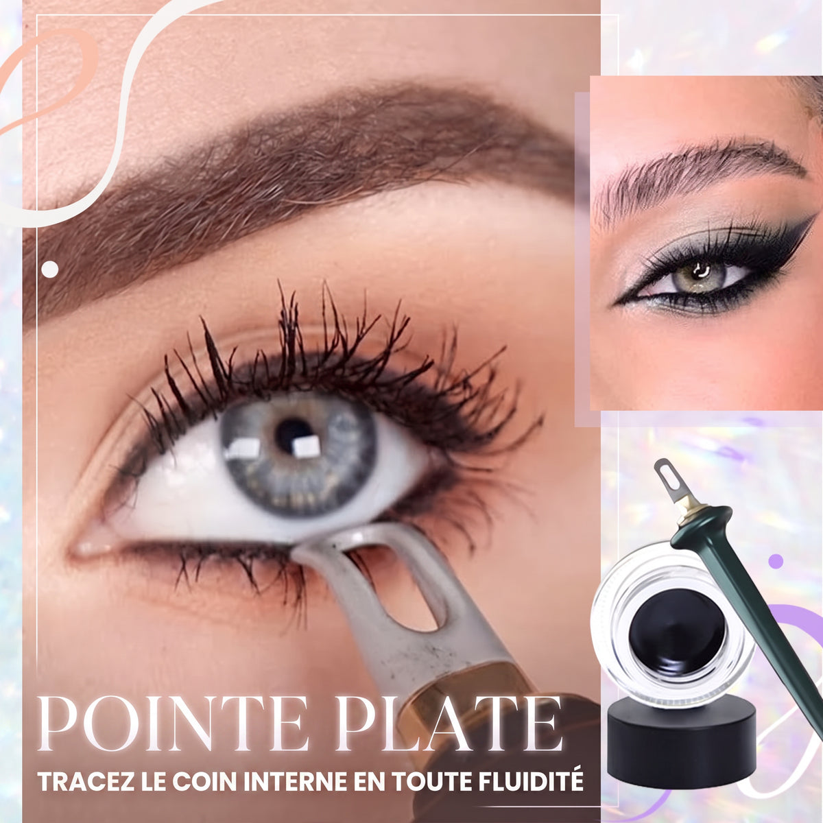 -70 % · OFFRE LIMITÉE · GlamEye™ · Kit d’Eyeliner en Silicone