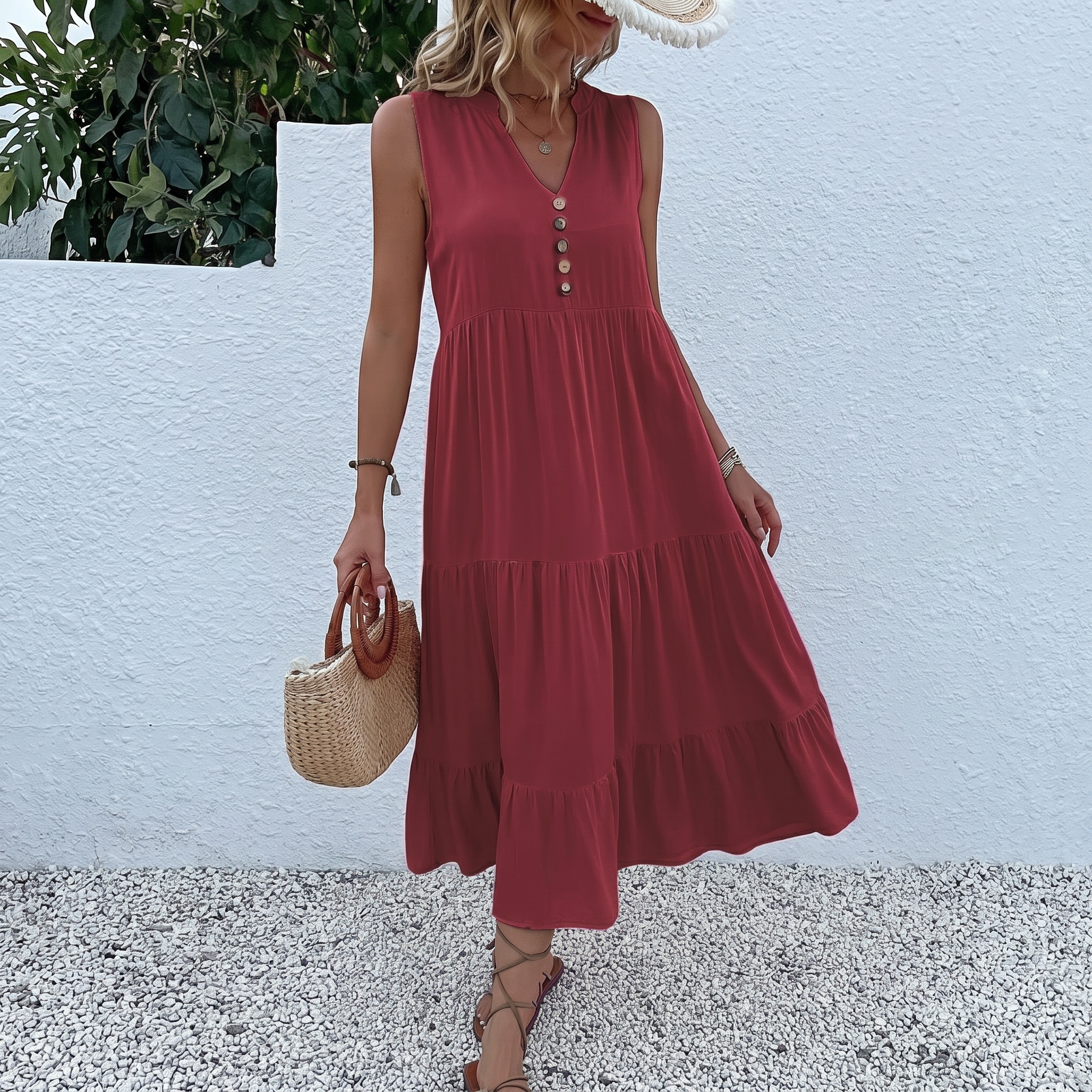 -50 % · OFFRE LIMITÉE · Heidi™ · Robe froncée à boutons