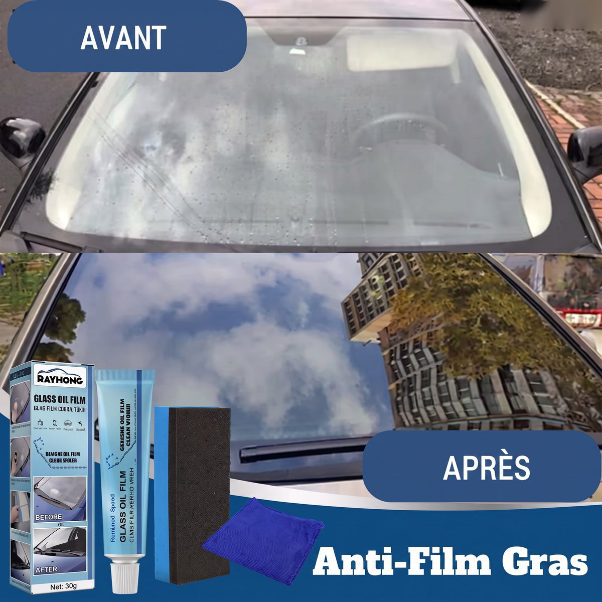 1+1 OFFERT · AUJOURD'HUI · ClearView™ · Dégraissant pour Vitres