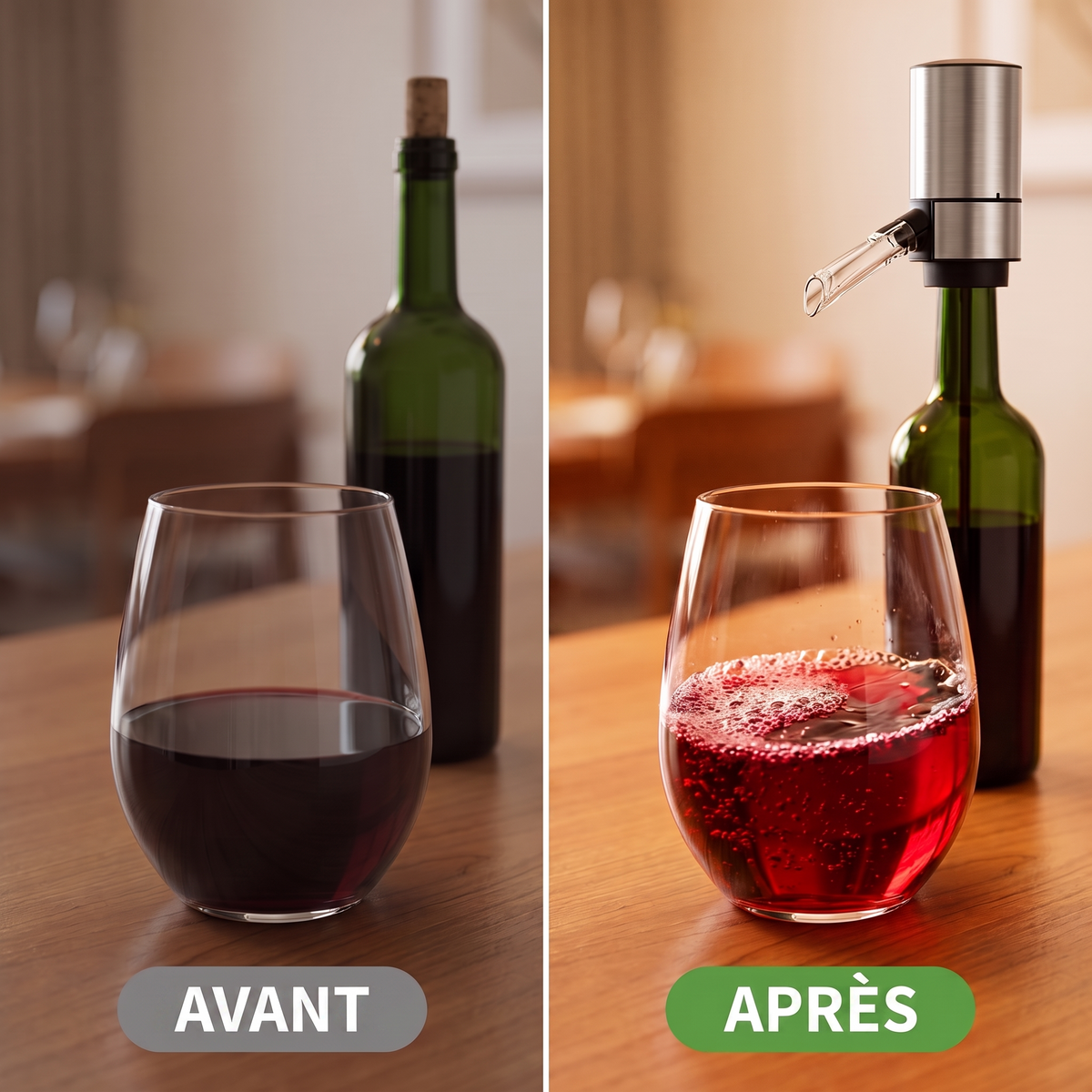 -50 % · OFFRE LIMITÉE · AeriBlend™ · Aérateur, conservateur et distributeur de vin 3-en-1