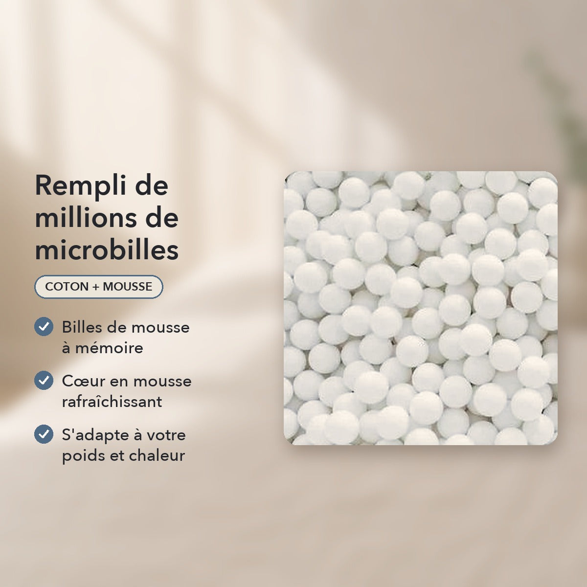 -50 % · OFFRE LIMITÉE · CloudPillow™ · Oreiller Mémoire de Forme