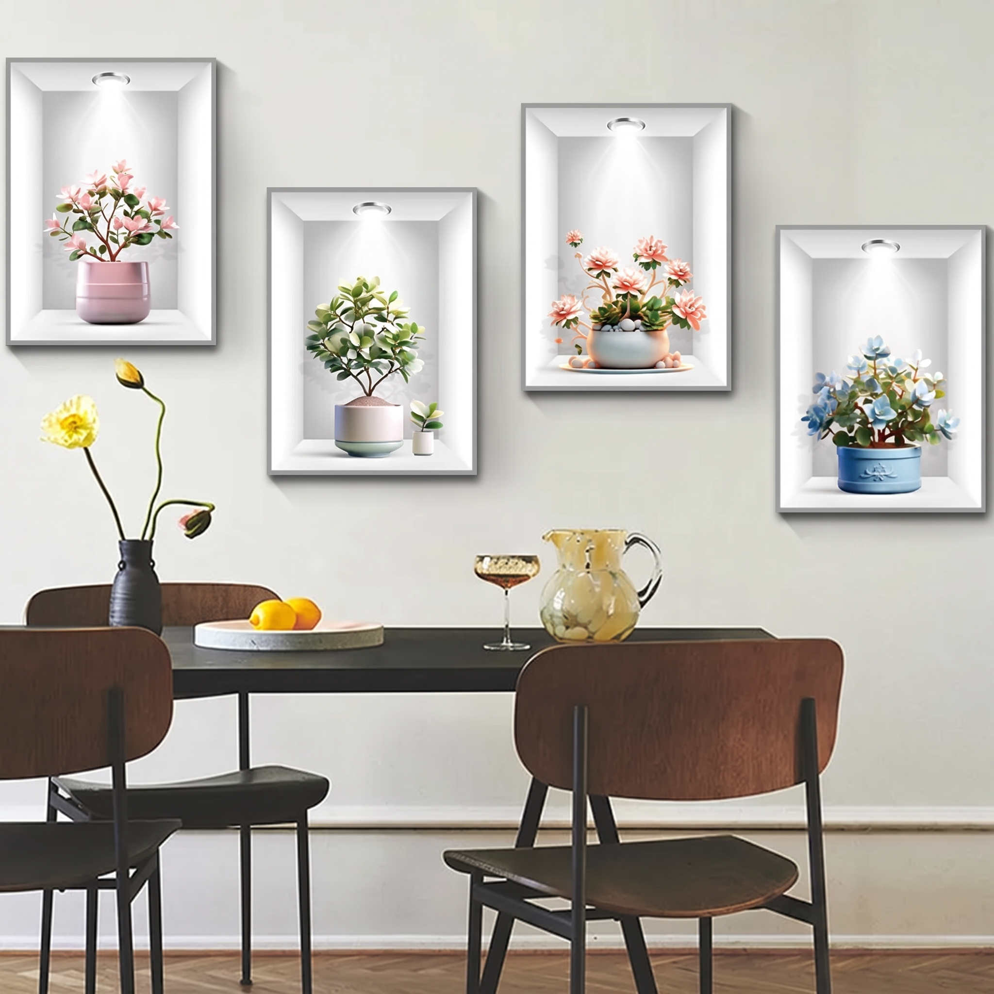 -50 % · OFFRE LIMITÉE · BotanicaLuxe™ · Sticker mural 3D de plantes vertes