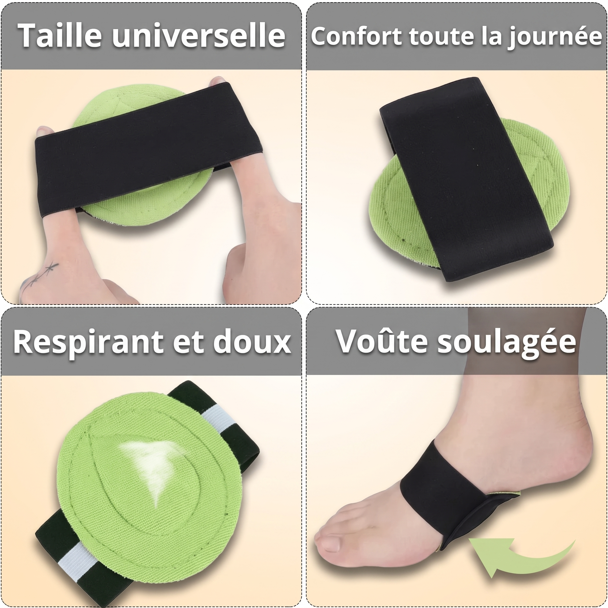 -50 % · OFFRE LIMITÉE · StepRelief™ · Soutien orthopédique de la voûte plantaire