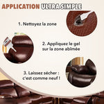 -50 % · OFFRE LIMITÉE · MagicGel™ · Répare instantanément le cuir abîmé !