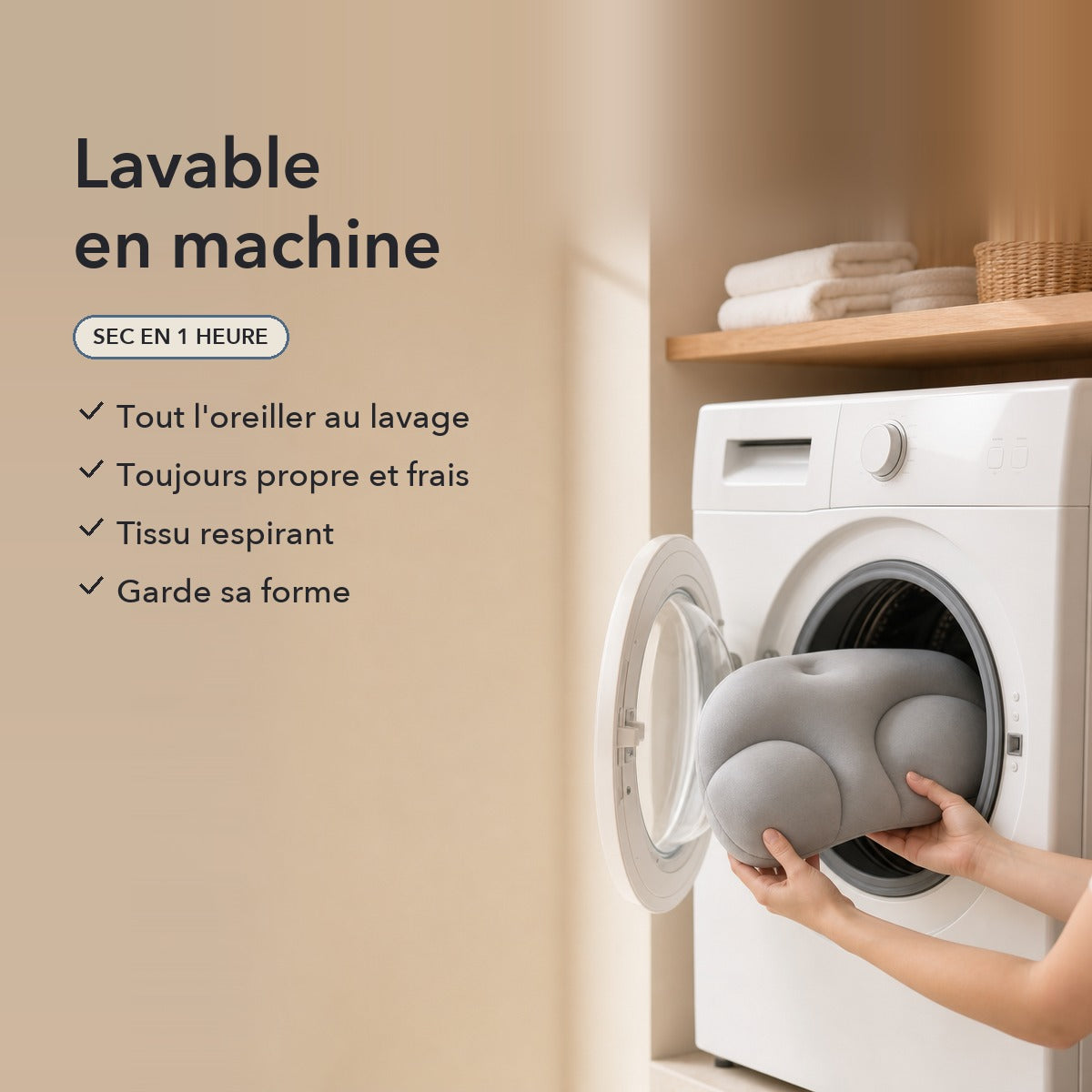 -50 % · OFFRE LIMITÉE · CloudPillow™ · Oreiller Mémoire de Forme