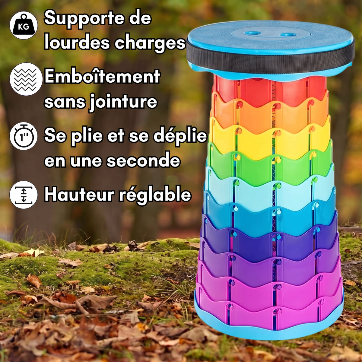 -50 % · OFFRE LIMITÉE · WanderSeat™ · Profitez d’une assise confortable, où que vous soyez !