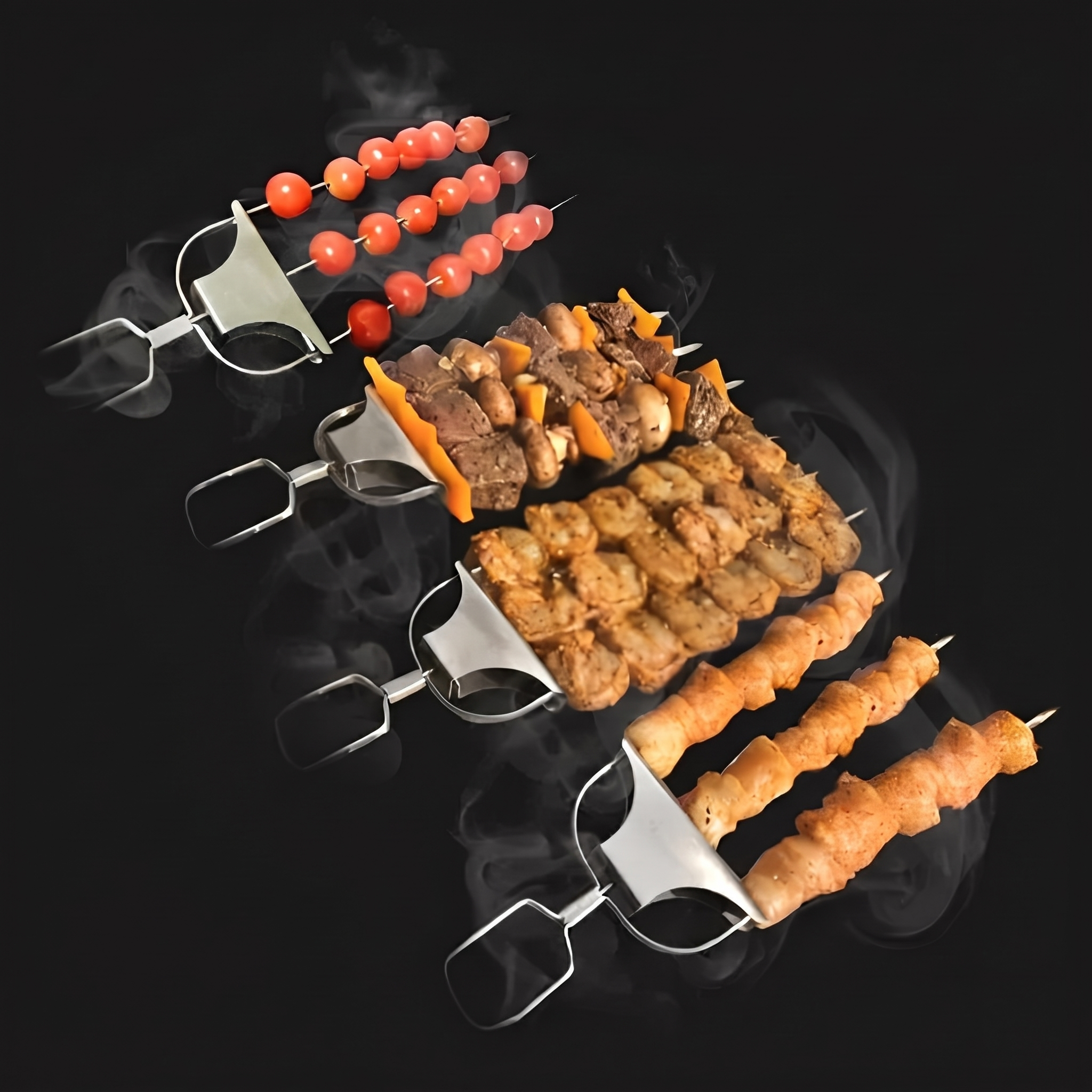 1+1 OFFERT · AUJOURD'HUI · SkewerPro™ · Brochettes de barbecue 3-en-1
