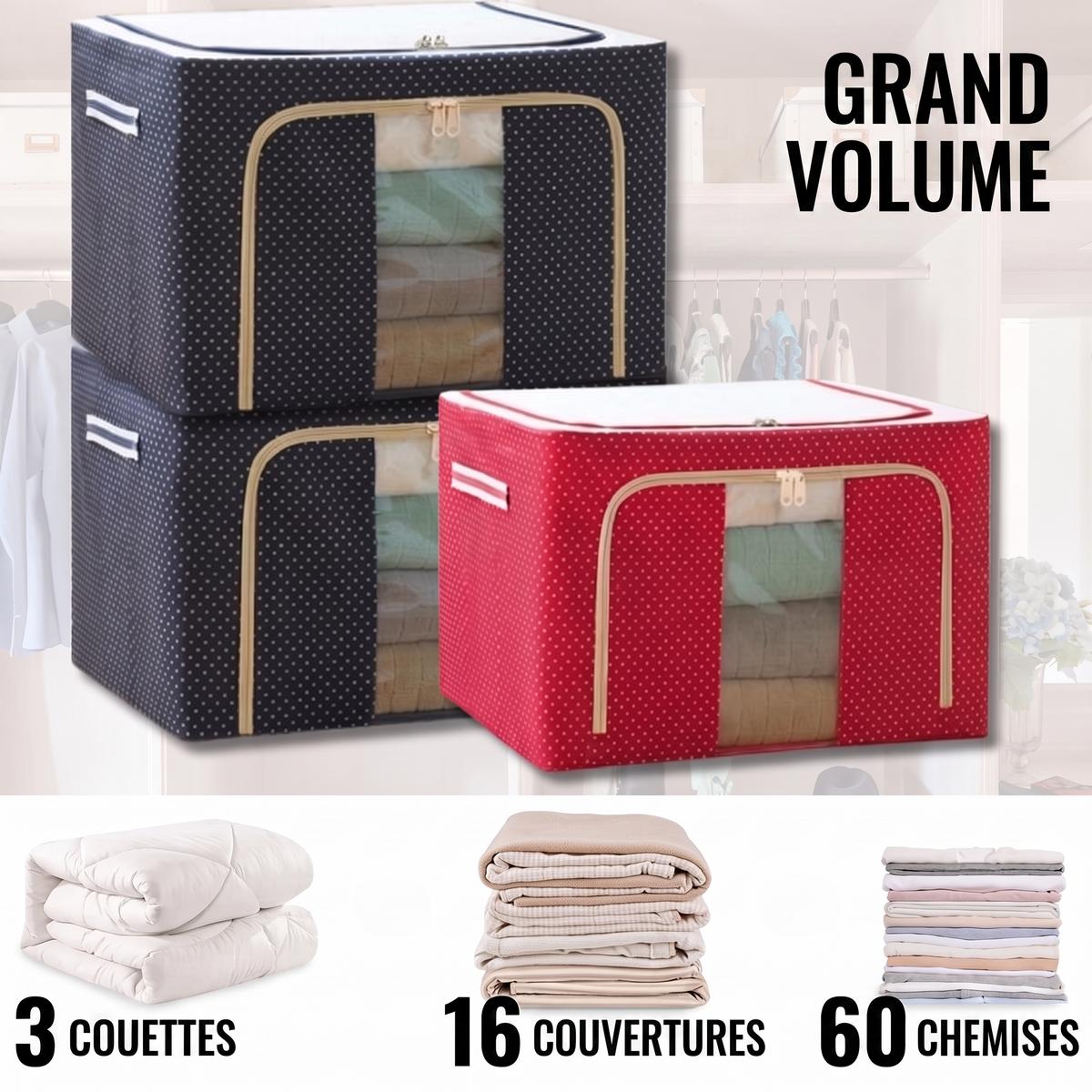 -50 % · OFFRE LIMITÉE · SpaceSmart™ · Un espace de rangement pratique et supplémentaire !