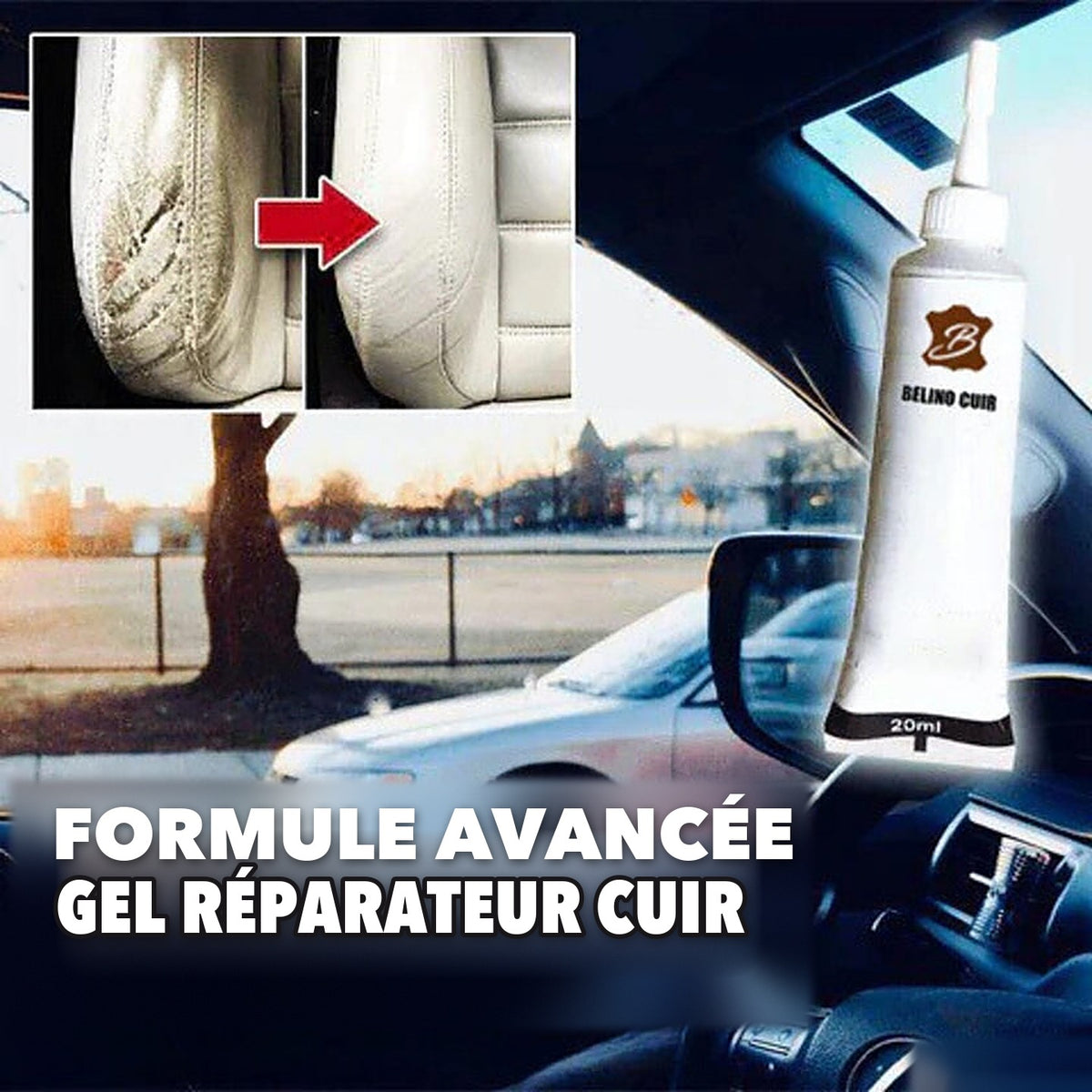 -50 % · OFFRE LIMITÉE · MagicGel™ · Répare instantanément le cuir abîmé !