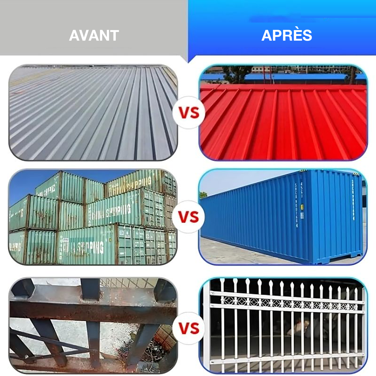 -50 % · OFFRE LIMITÉE · RustFix™ · Protégez vos surfaces contre la rouille !
