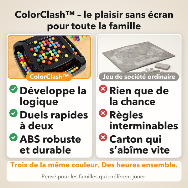 -50 % · OFFRE LIMITÉE · ColorClash™ · Stimulez votre cerveau tout en vous amusant !