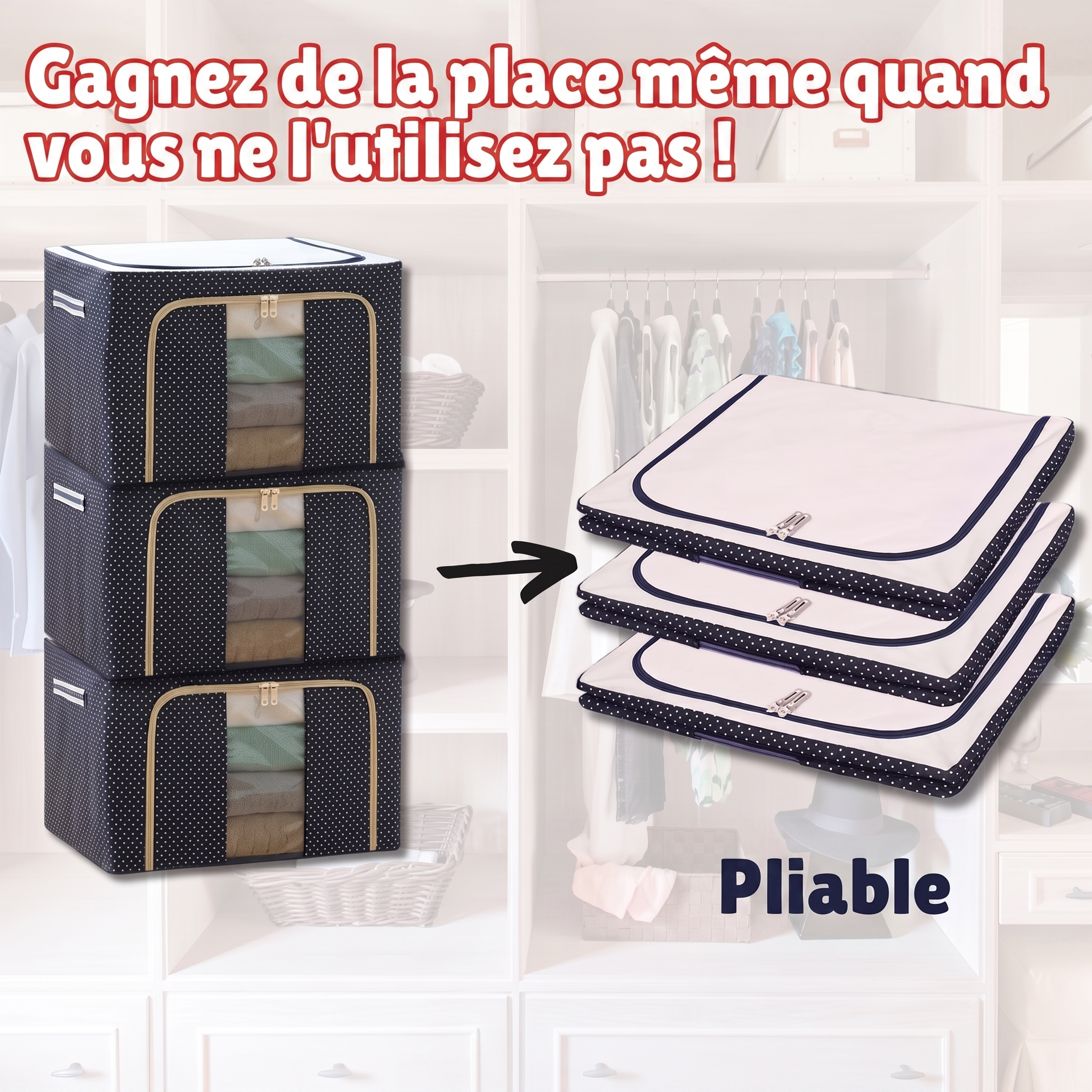 -50 % · OFFRE LIMITÉE · SpaceSmart™ · Un espace de rangement pratique et supplémentaire !
