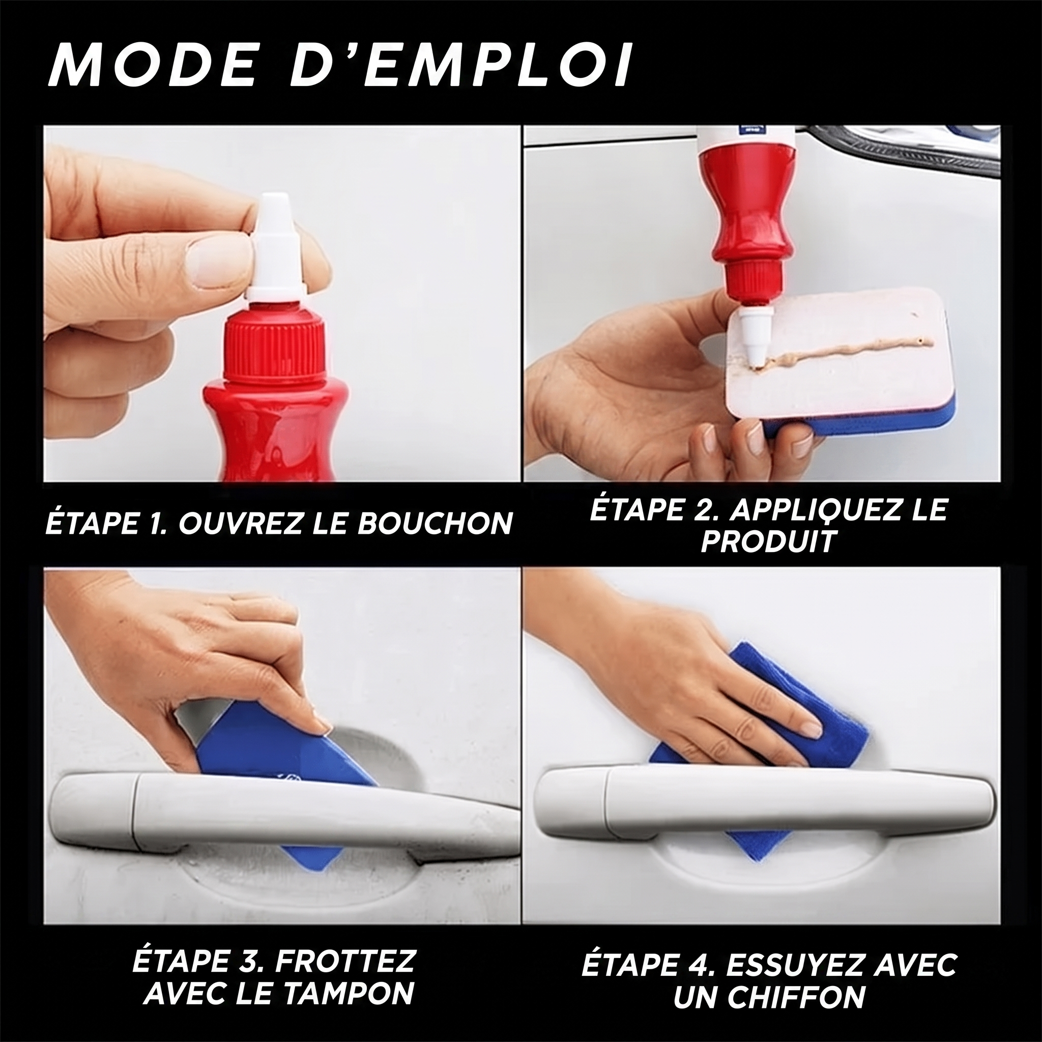 1+2 OFFERT · AUJOURD'HUI · ScratchGone™ · Efface-rayures pour voiture