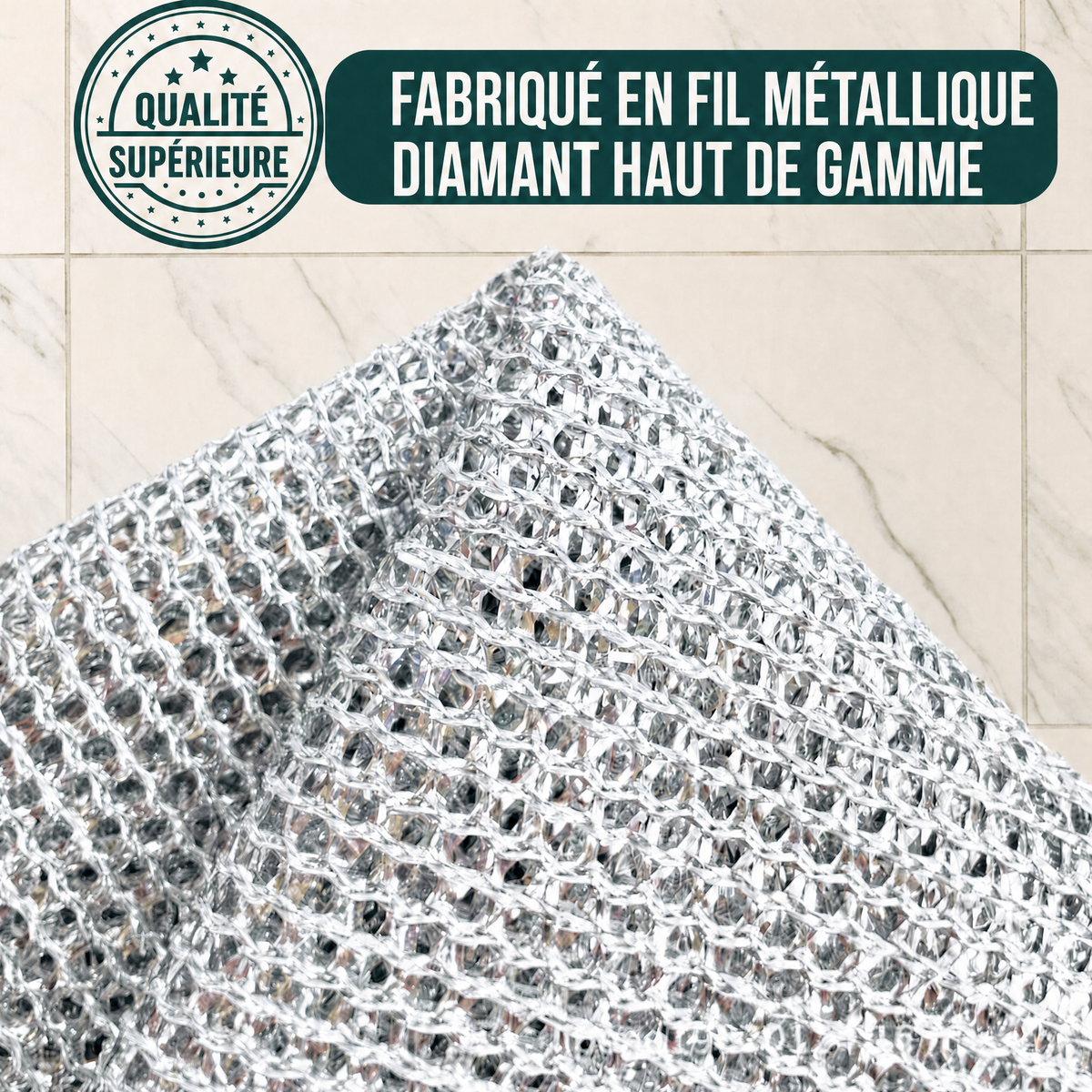 -50 % · OFFRE LIMITÉE · PowerWipe™ · Chiffon de nettoyage magique 2-en-1