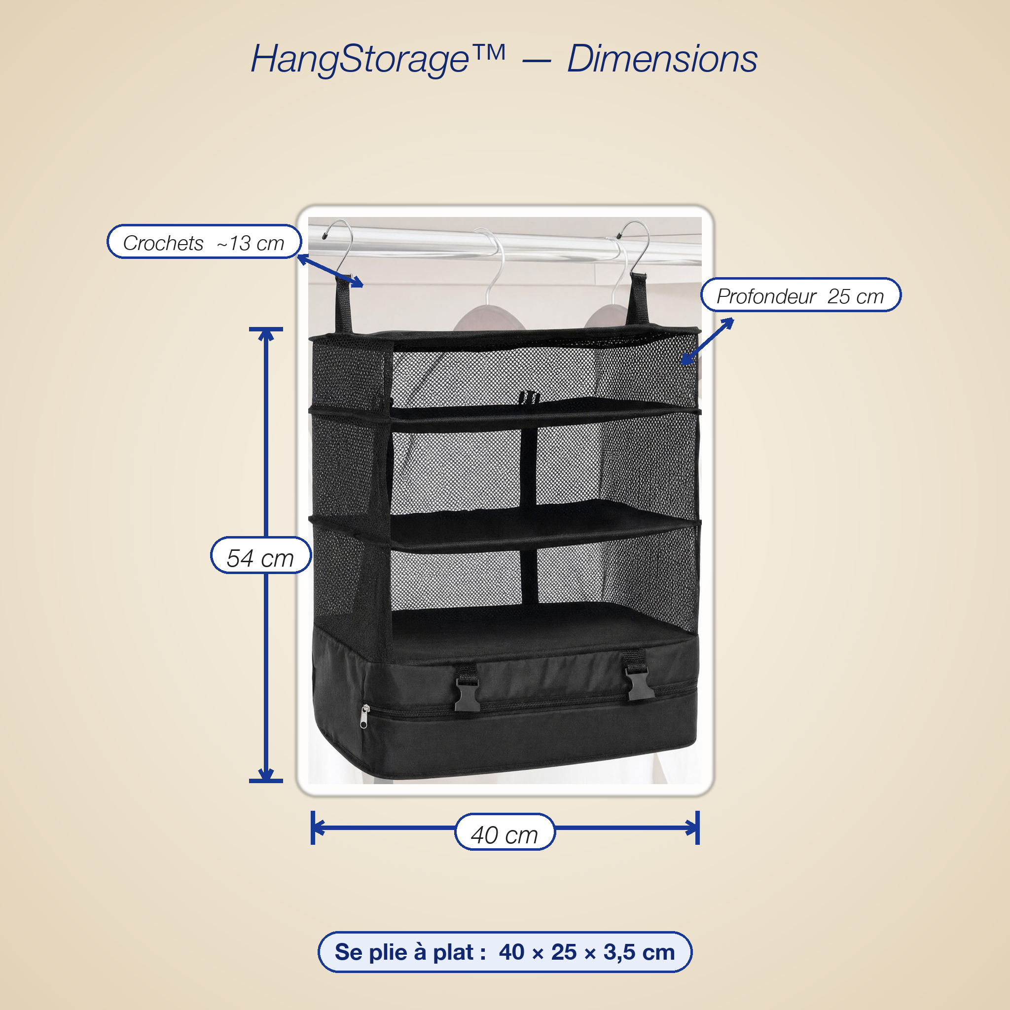 -50 % · OFFRE LIMITÉE · HangStorage™ · Emportez plus, même avec moins d’espace !