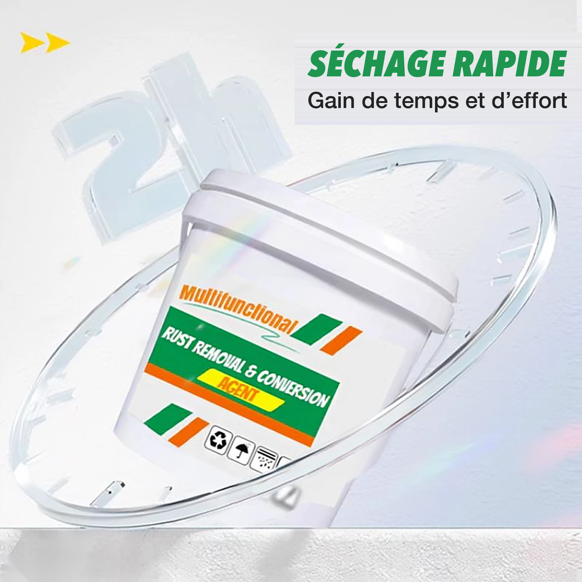 -50 % · OFFRE LIMITÉE · RustFix™ · Protégez vos surfaces contre la rouille !