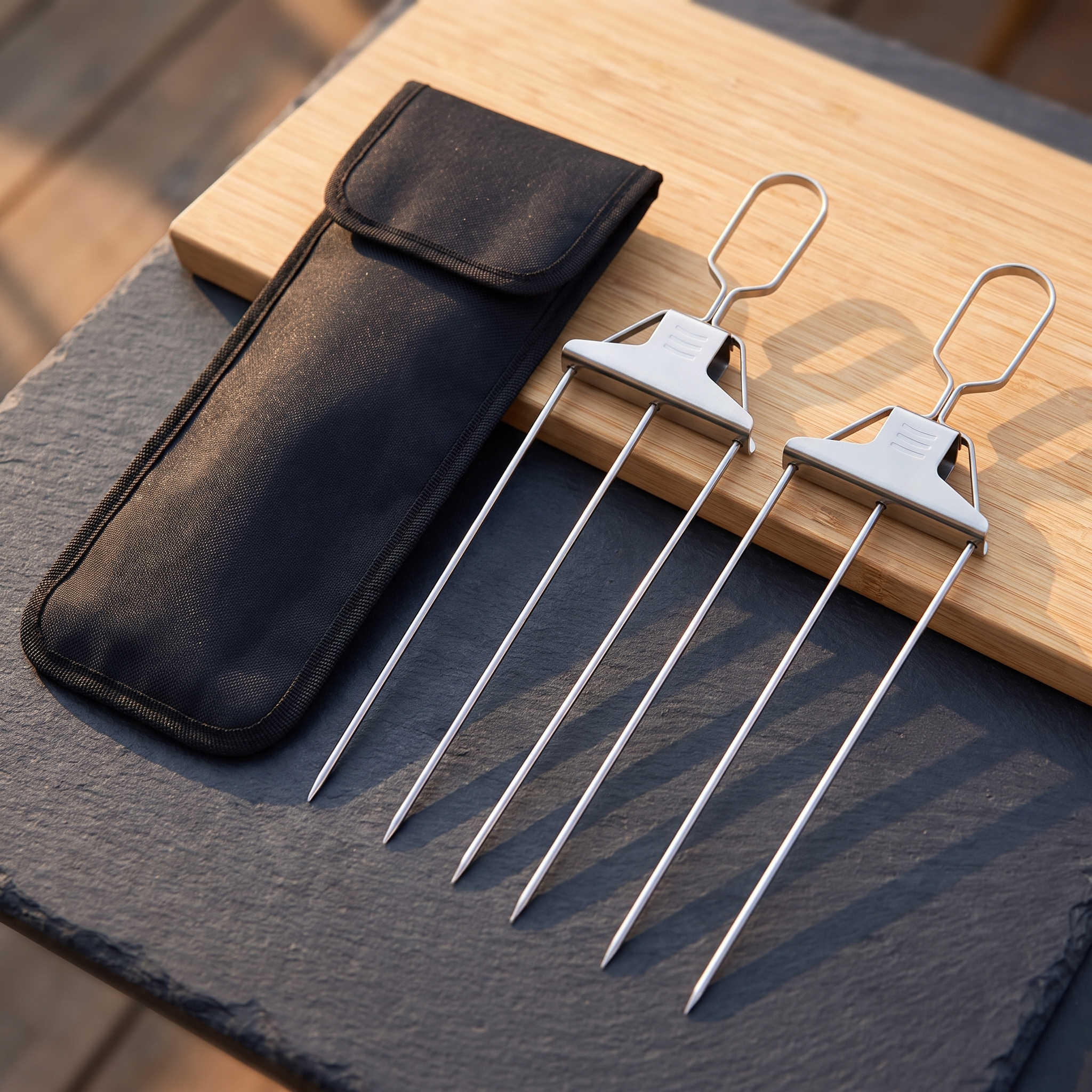 1+1 OFFERT · AUJOURD'HUI · SkewerPro™ · Brochettes de barbecue 3-en-1