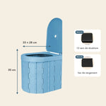 -50 % · OFFRE LIMITÉE · QuickPotty™ · Toilettes d’extérieur pliables et portables