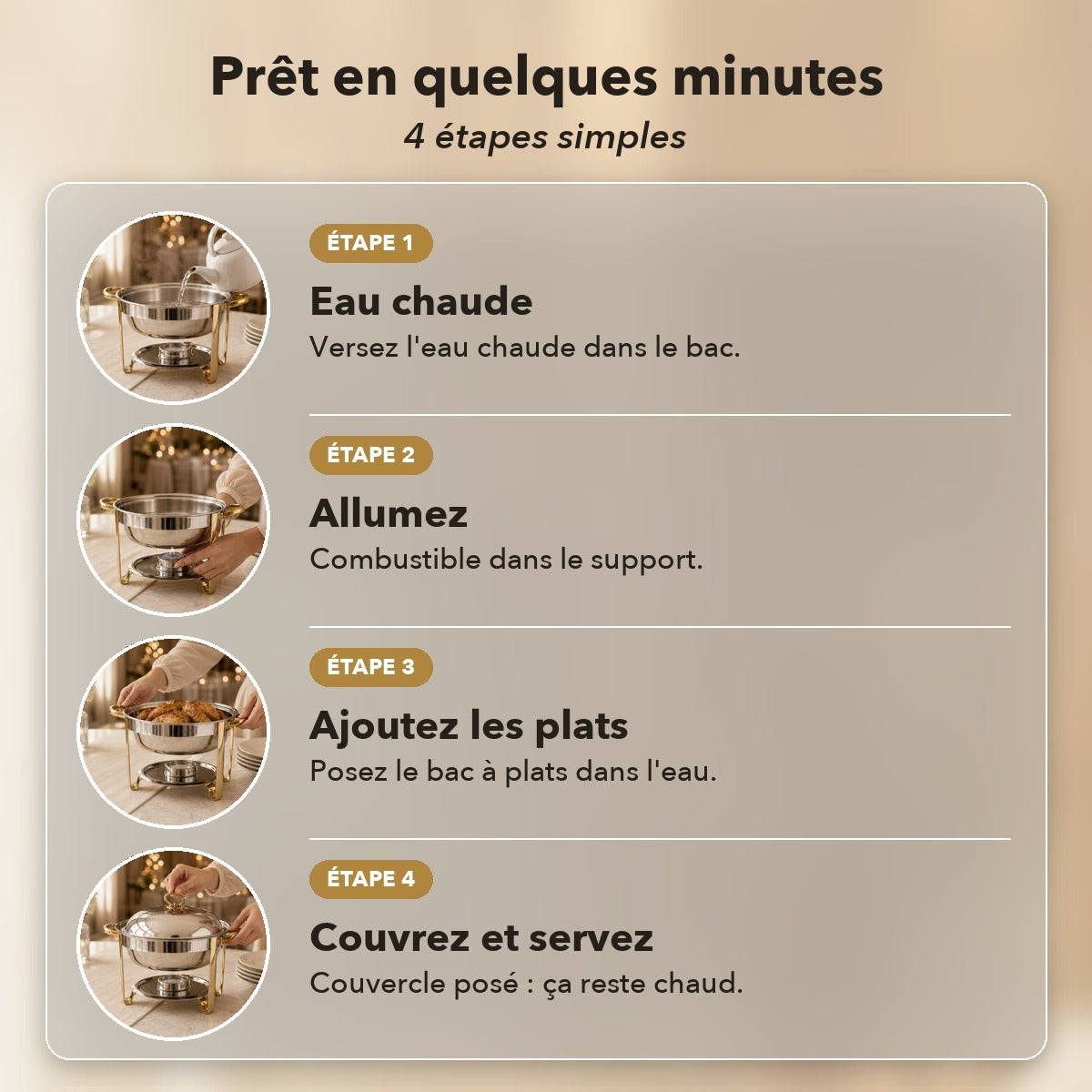 -50 % · OFFRE LIMITÉE · HeatServe™ · Chauffe-plat buffet 4,5 L