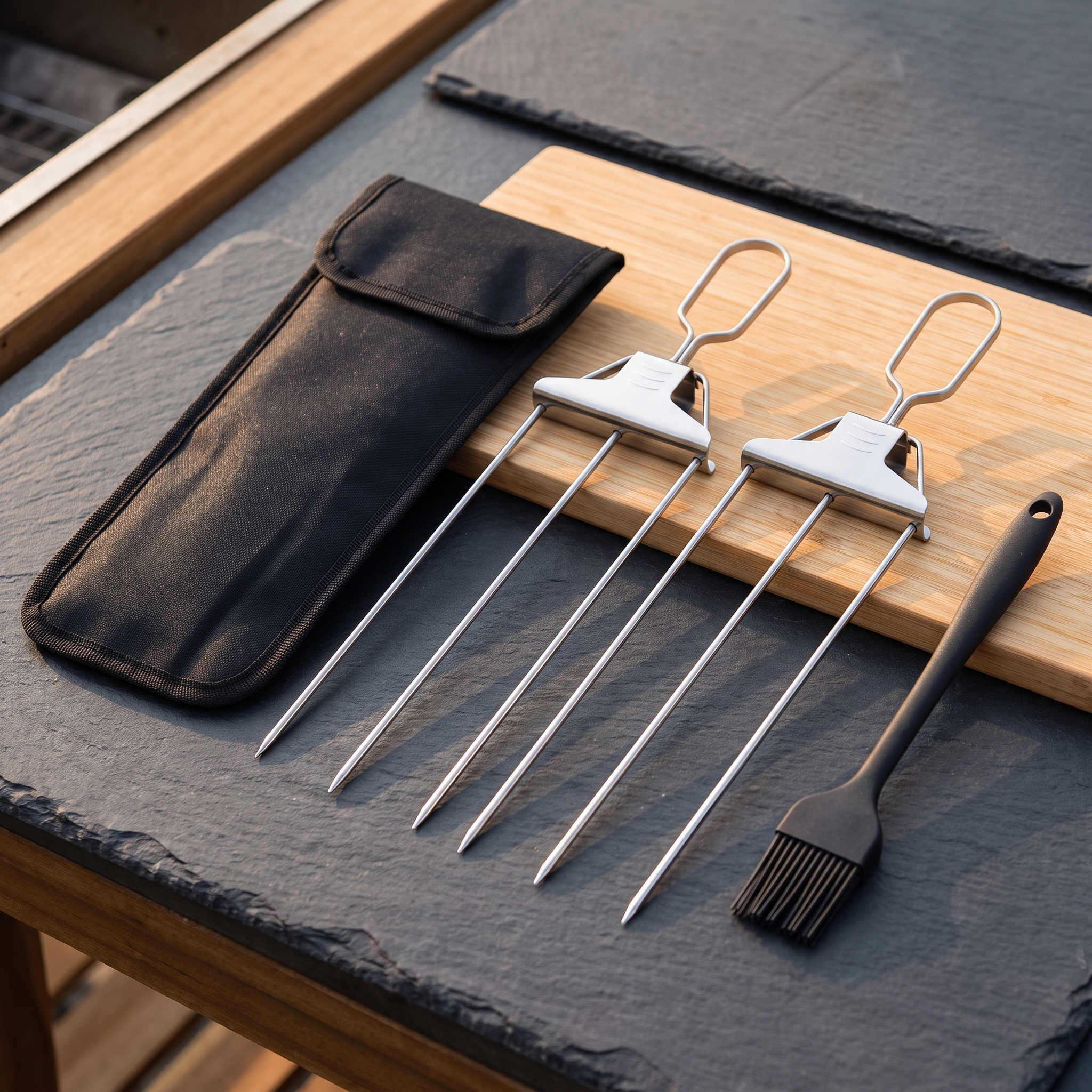 1+1 OFFERT · AUJOURD'HUI · SkewerPro™ · Brochettes de barbecue 3-en-1