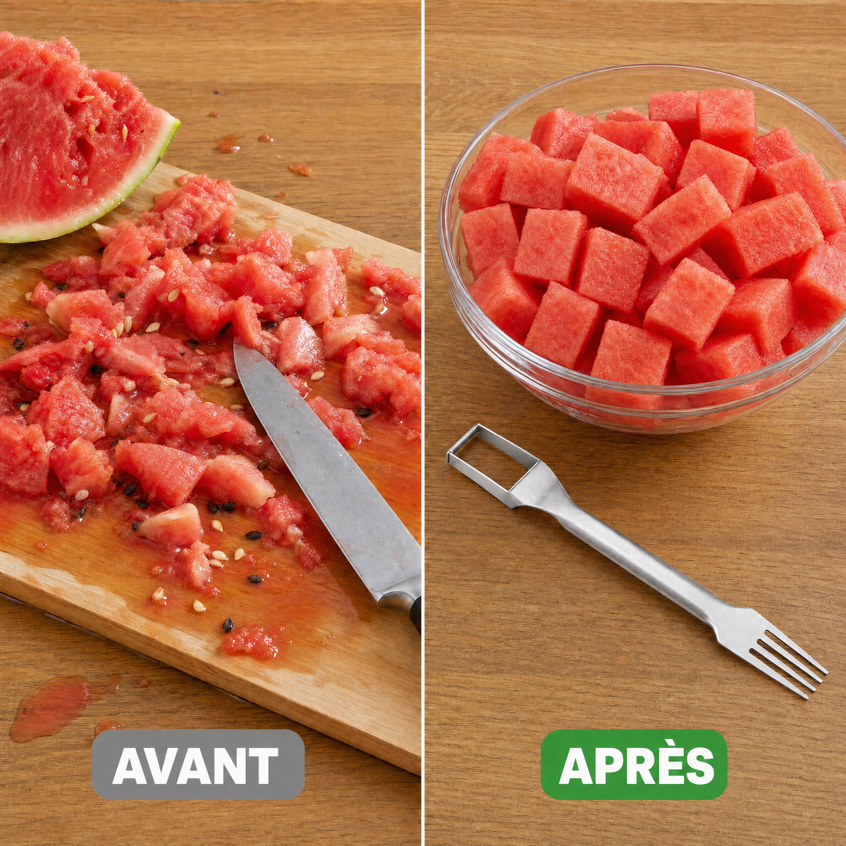 -50 % · OFFRE LIMITÉE · FruitBites™ · Une nouvelle façon de couper vos fruits !