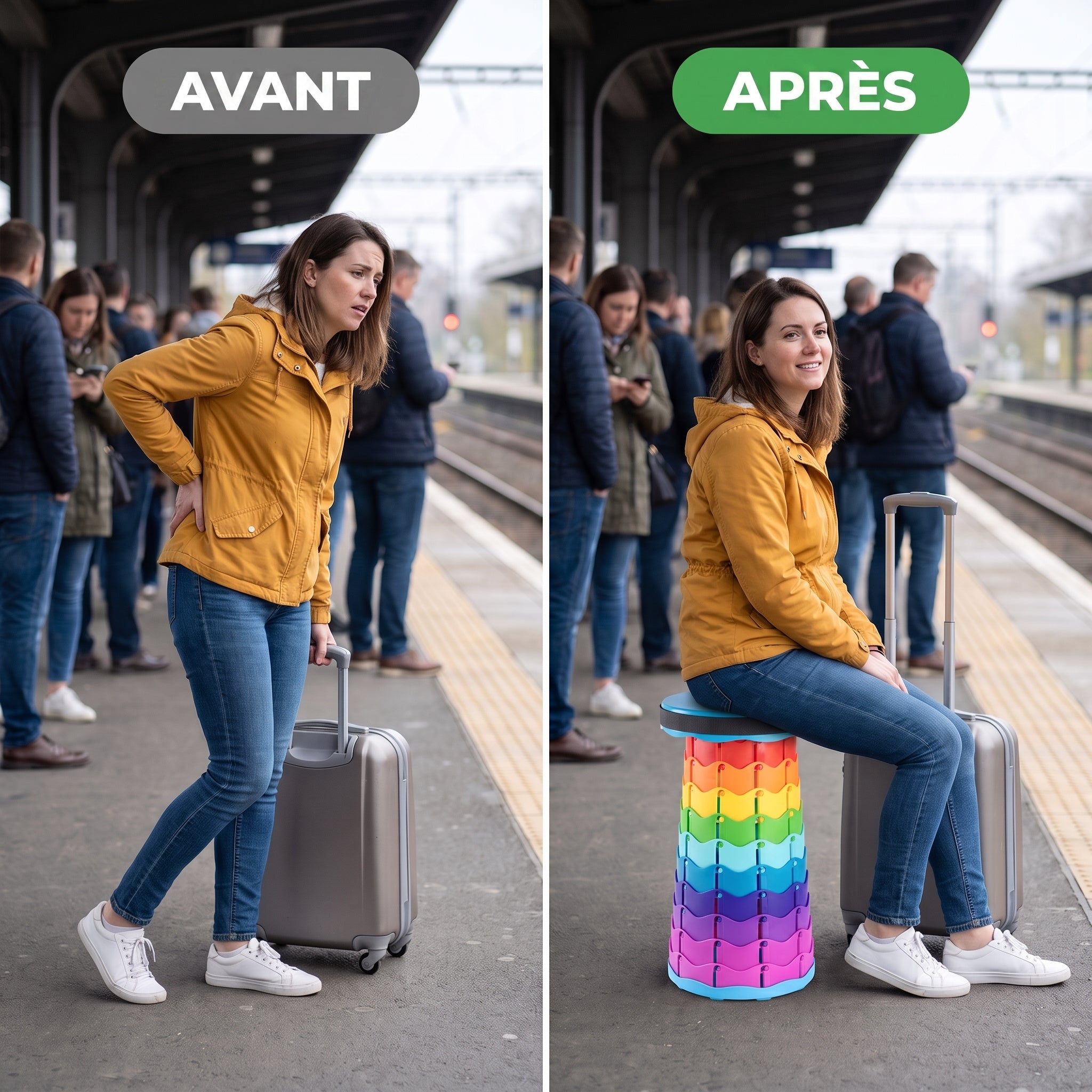-50 % · OFFRE LIMITÉE · WanderSeat™ · Profitez d’une assise confortable, où que vous soyez !