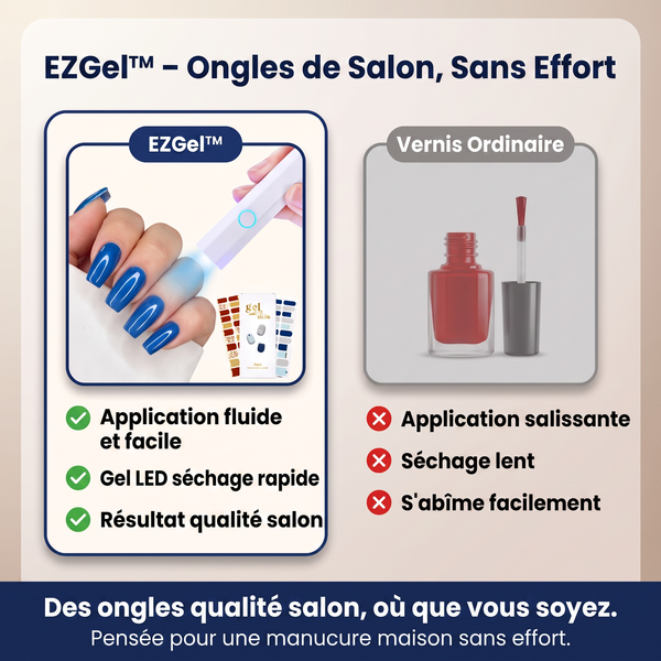 -50 % · OFFRE LIMITÉE · EZGel™ · Obtenez des ongles dignes d