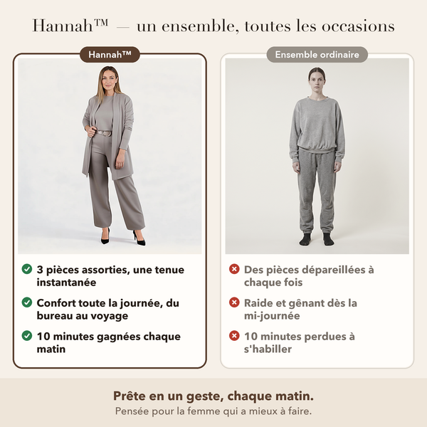 -50 % · OFFRE LIMITÉE · Hannah™ · Ensemble 3 pièces