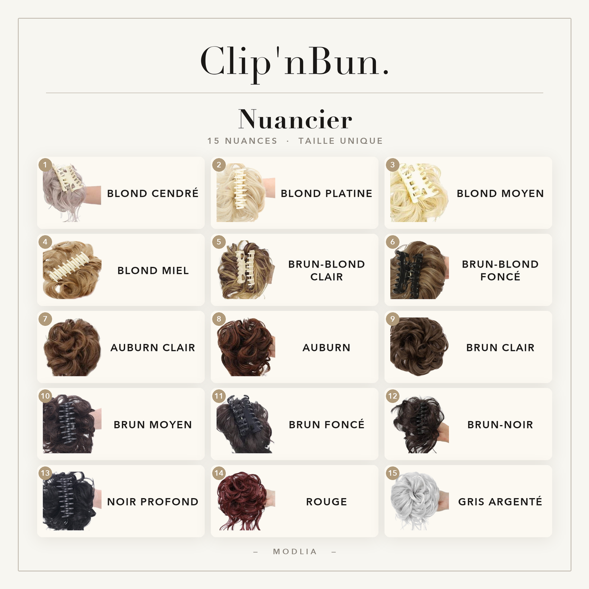 -50 % · OFFRE LIMITÉE · Clip'nBun™ · Fini les bad hair days, place à l’élégance !