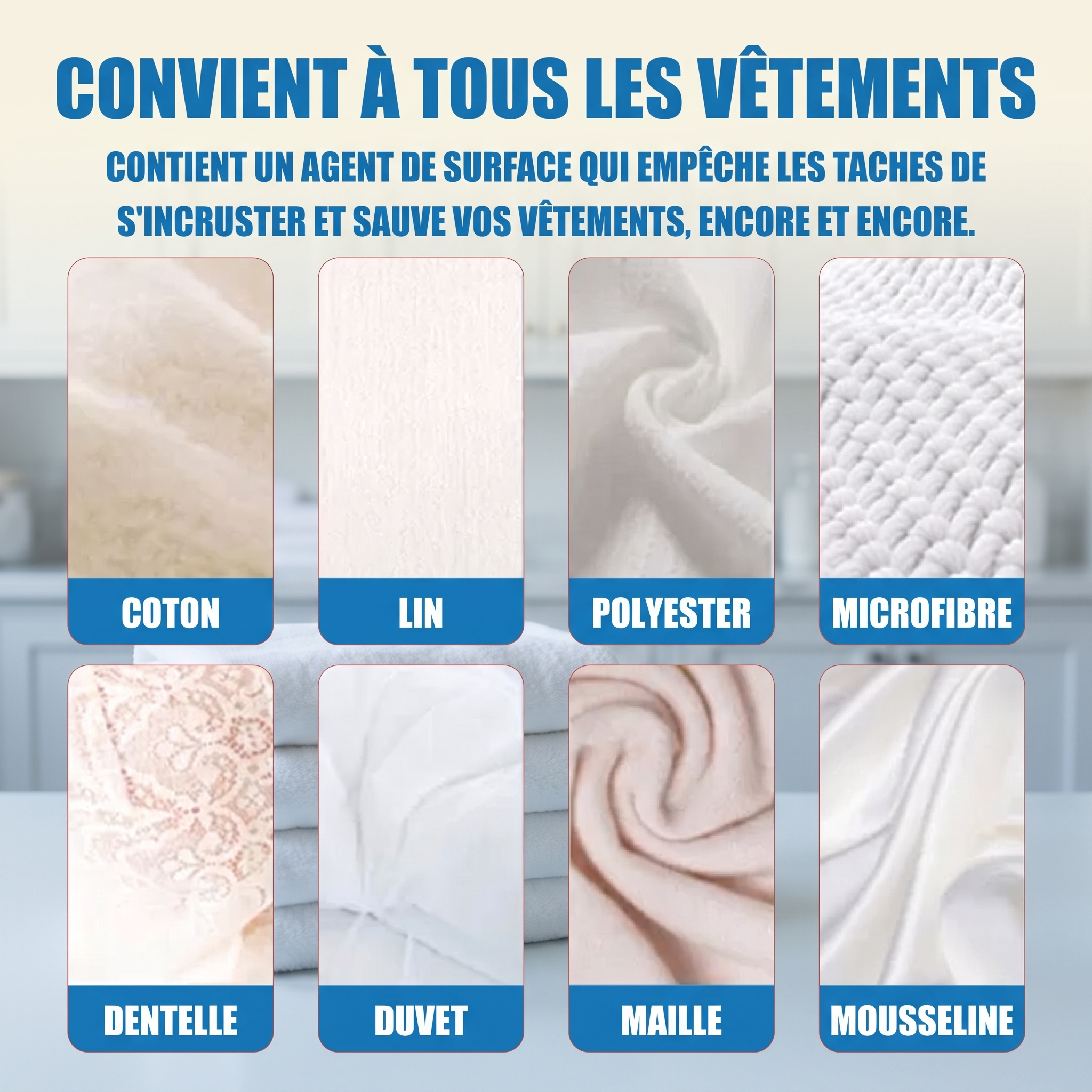 1+1 OFFERT · AUJOURD'HUI · PowerStain™ · Détachant pour le linge