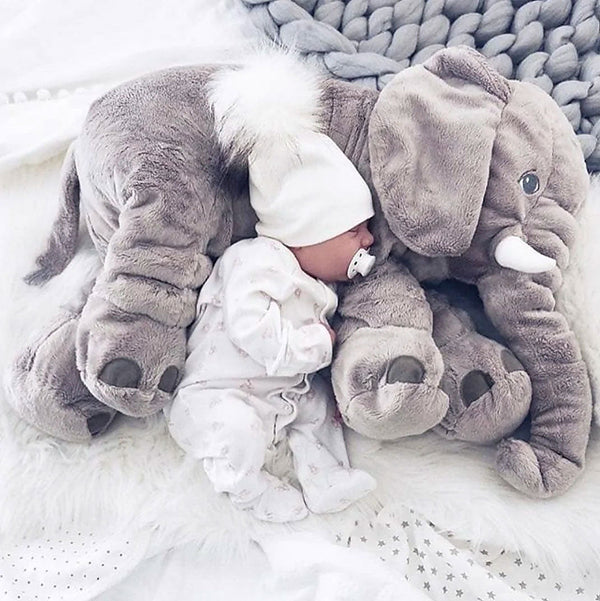 -50 % · OFFRE LIMITÉE · DreamyDumbo™ · Oreiller Câlin Éléphant Bébé