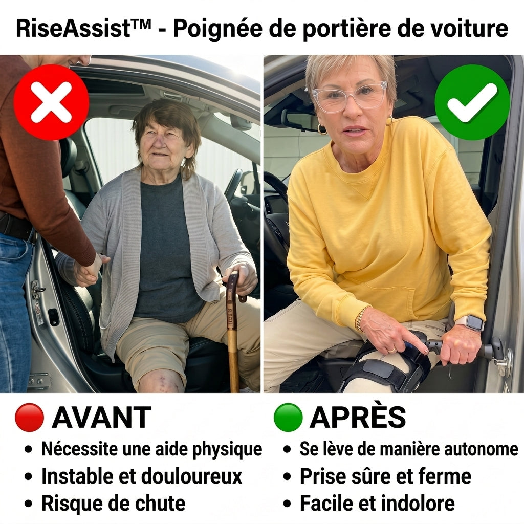-50 % · OFFRE LIMITÉE · RiseAssist™ · Poignée d'assistance pour voiture