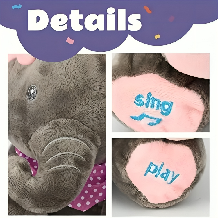 50% DE REMISE TEMPORAIRE | TrunkTunes™ | L'éléphant Peek-a-Boo chantant
