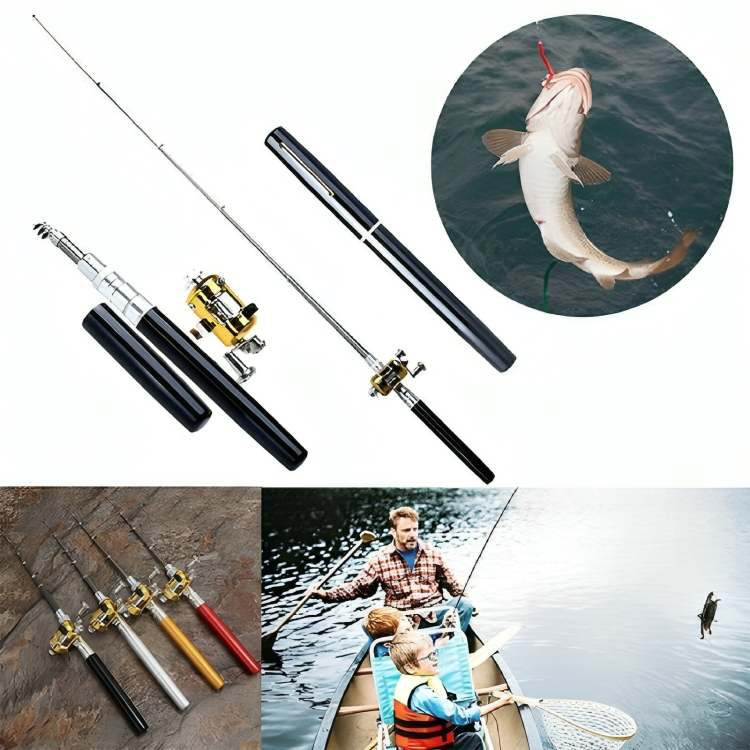 50 % DE REMISE TEMPORAIRE | PenRod™ | Canne à pêche miniature portable