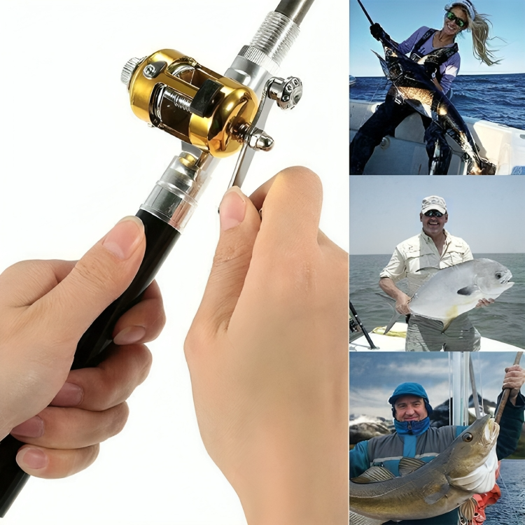 50 % DE REMISE TEMPORAIRE | PenRod™ | Canne à pêche miniature portable