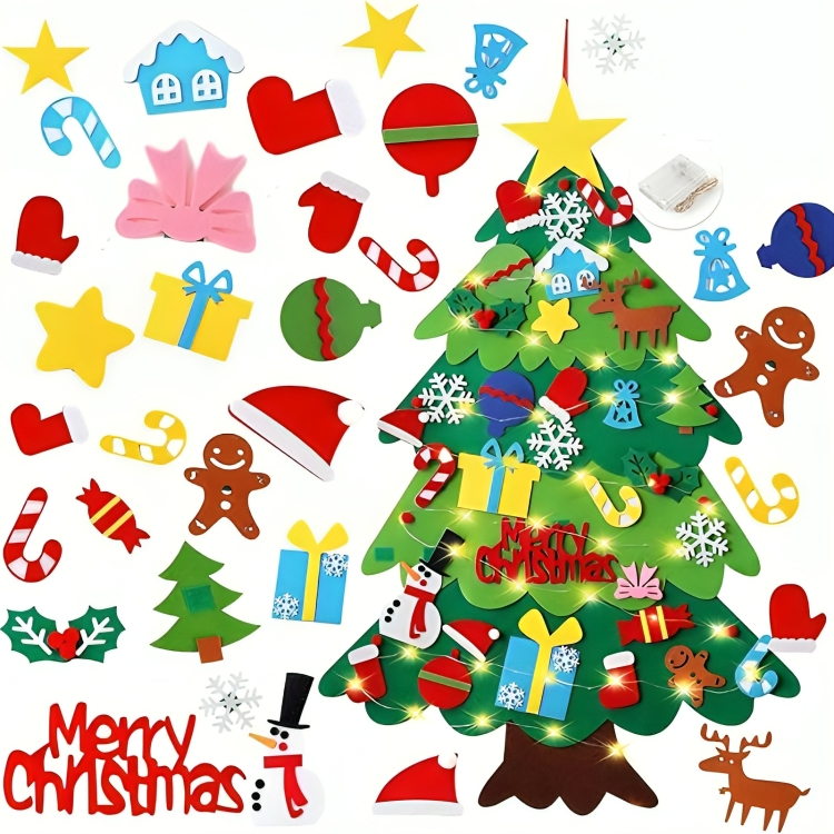 50% DE RABAIS TEMPORAIRE | JollyTree™ | DIY Arbre de Noël en feutre pour enfants