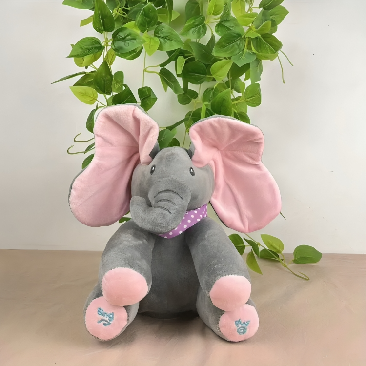 50% DE REMISE TEMPORAIRE | TrunkTunes™ | L'éléphant Peek-a-Boo chantant