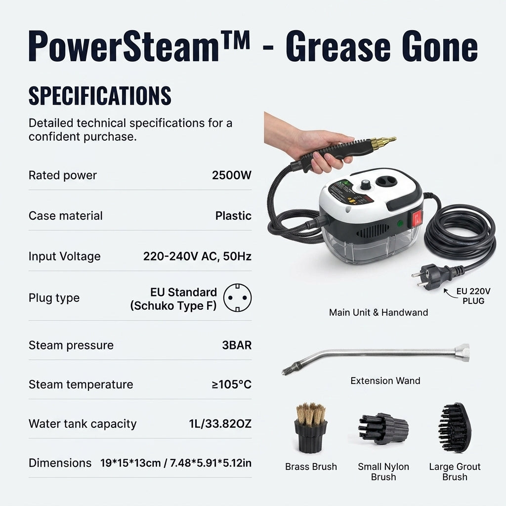 50 % DE REMISE TEMPORAIRE | PowerSteam™ - Graisse disparue