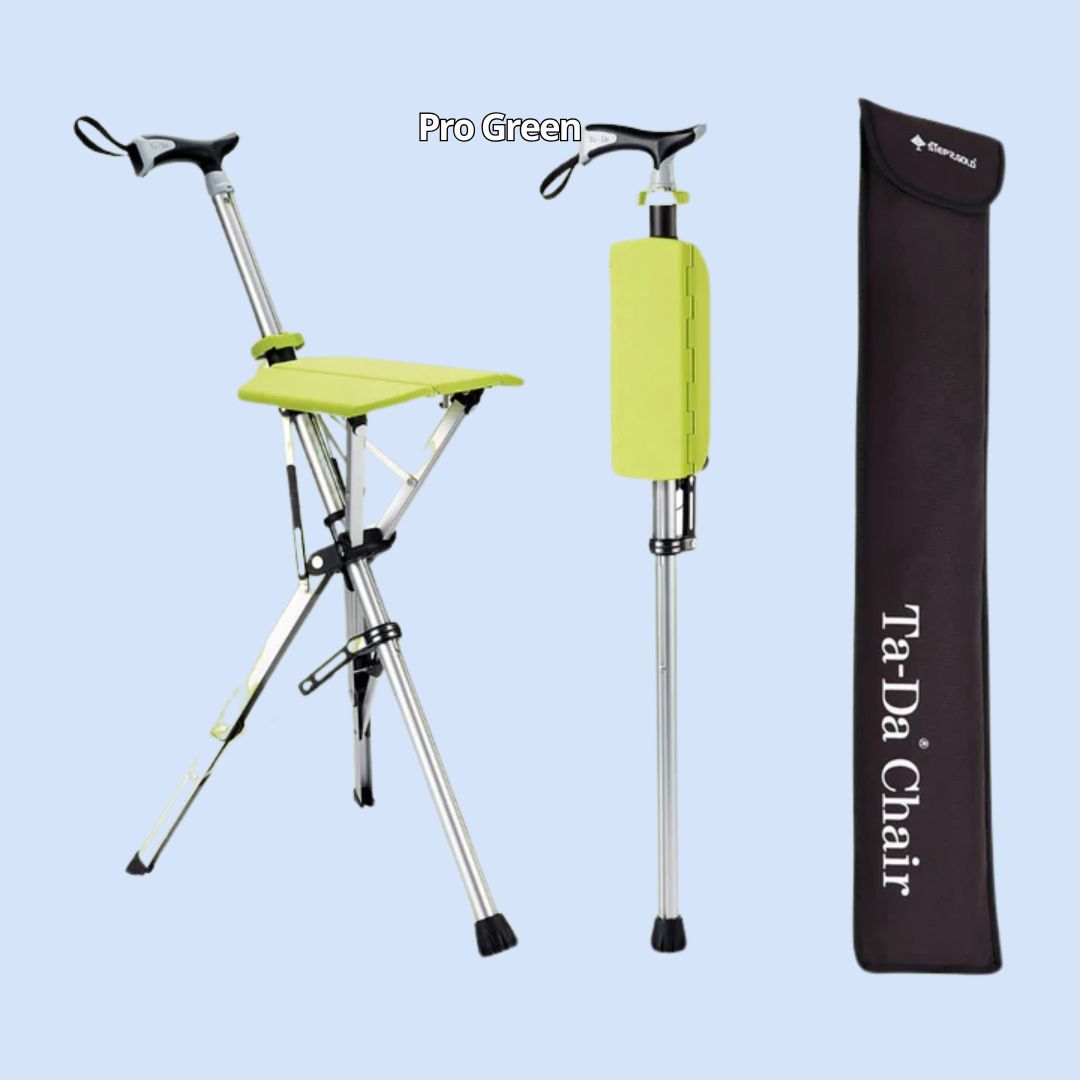CrutchSeat™ | Tabouret de béquille pliable pour les personnes âgées