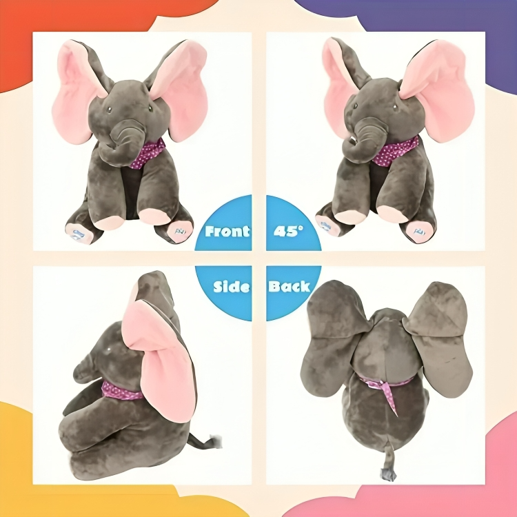 50% DE REMISE TEMPORAIRE | TrunkTunes™ | L'éléphant Peek-a-Boo chantant