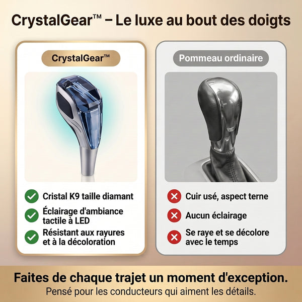 -50 % · OFFRE LIMITÉE · CrystalGear™ · Luxe et Raffinement