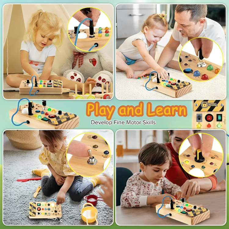 50% DE REMISE TEMPORAIRE | SwitchPlay™ | Plateau d'activités Montessori LED pour enfants