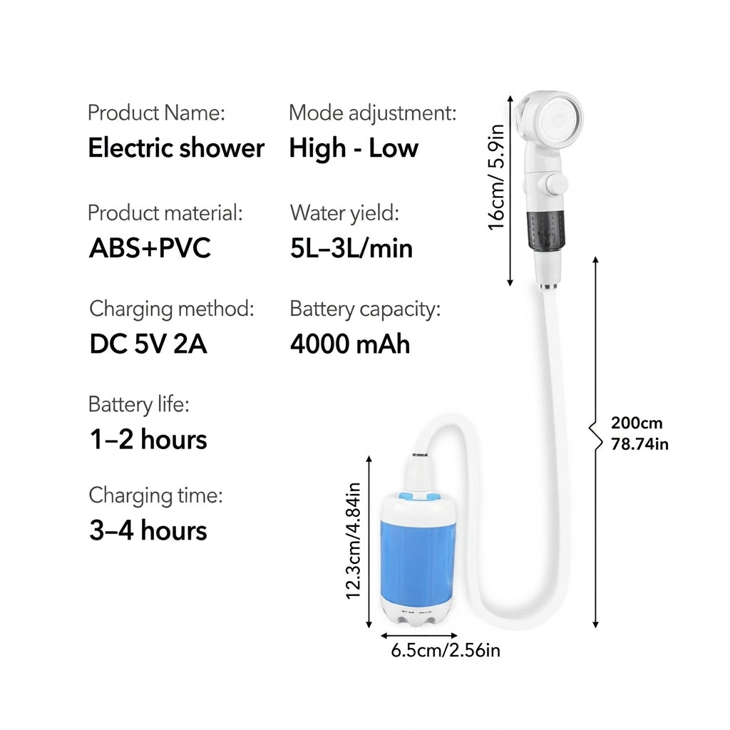50 % DE REMISE TEMPORAIRE | ShowerGo™ - Douche Voyage