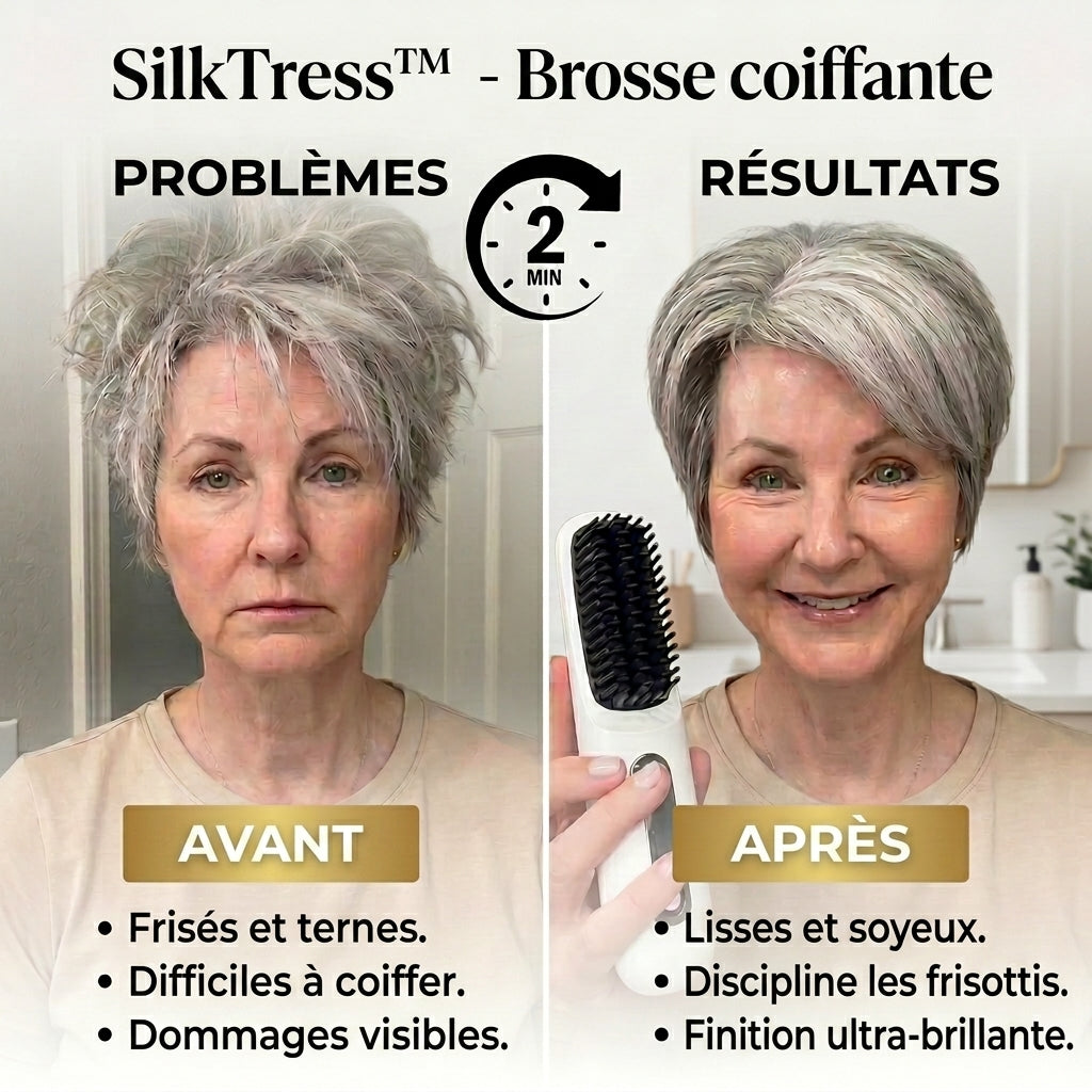 -50 % · OFFRE LIMITÉE · SilkTress™ · Brosse coiffante