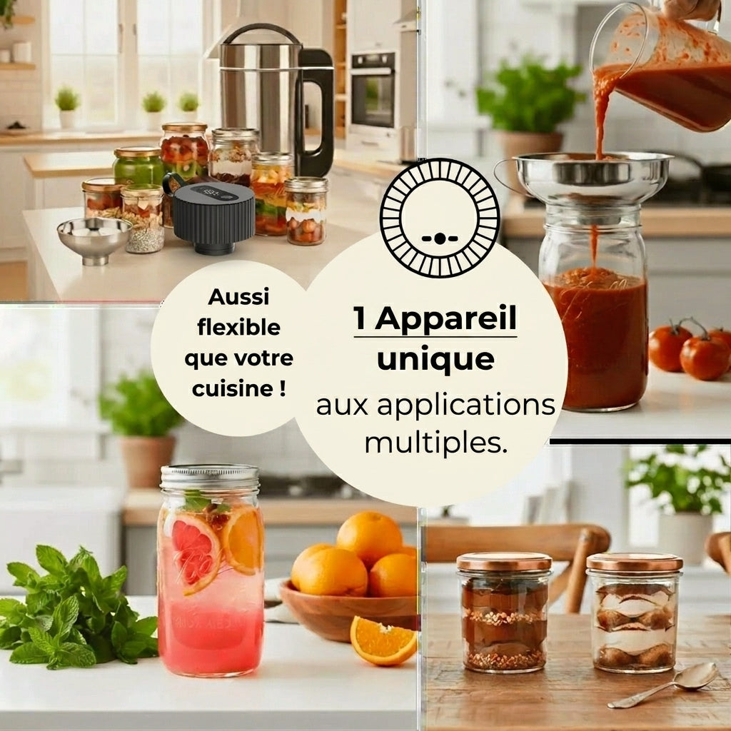 -50 % · OFFRE LIMITÉE · VacuJar™ · Verrou de Bocal