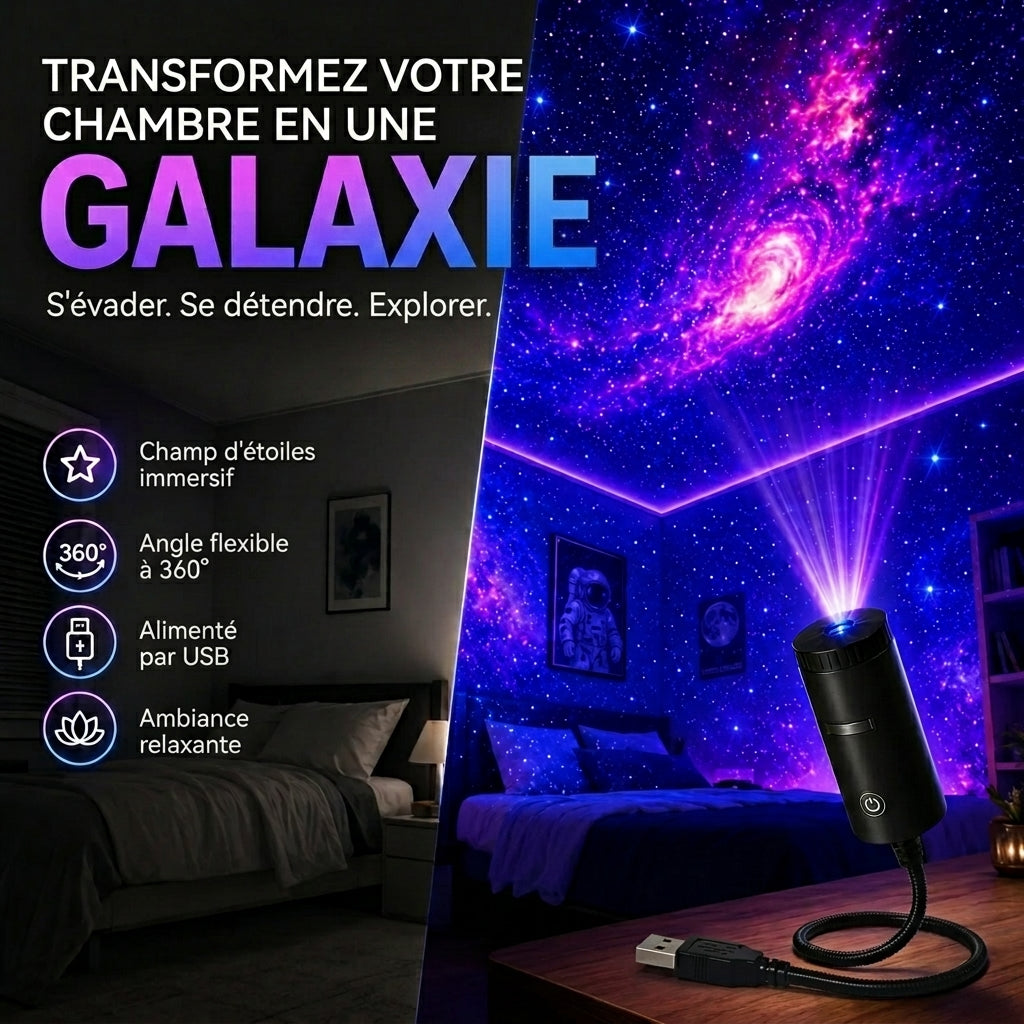 -50 % · OFFRE LIMITÉE · StarScape™ · Projecteur Galaxie